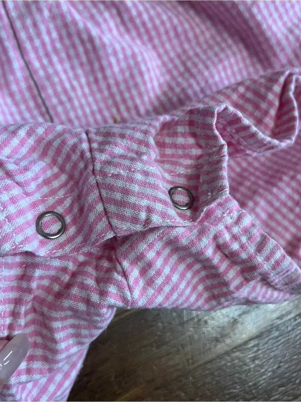 Vtg osh Kosh shortalls 3t pink gingham Vestbak flower bibs overalls 90s